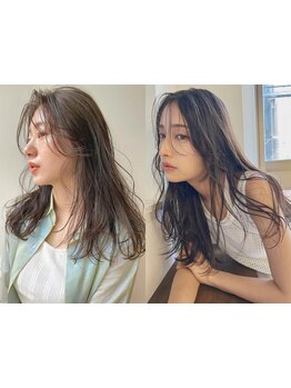 【大人かわいいアンニュイなヘアを】アレンジした時にもふんわりと柔らかな動きを出す顔周りカット。