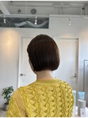ベージュ/ボブ［表参道/髪質改善/ブリーチ/ハイライト］