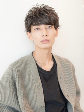 ハバナ 立川(HAVANA) 韓国マッシュダークアッシュニュアンスパーマメンズカット黒髪