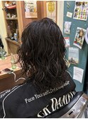 メンズロン毛　スパイラルパーマ　サーフカール