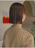 20代30代ミニボブココアブラウン小顔美肌ストレート