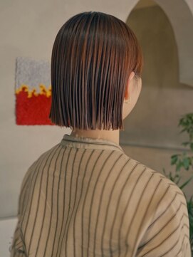 ハウ 心斎橋(how) 20代30代ミニボブココアブラウン小顔美肌ストレート