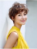 ★グレージュデザインカラーハッシュカットツートンカラーボブ