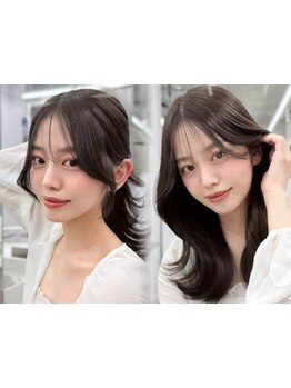 前髪カット￥2200◇横顔も小顔♪ミリ単位までこだわり顔型補正する韓国顔周りカットがリピーター多数