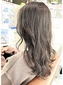 髪質改善　アッシュベージュ　デジタルパーマ　韓国風