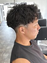 ニアウ 高崎店(Niau)&nbsp;メンズショートツイストスパイラルパーマ群馬高崎眉毛韓国