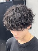 波巻きパーマメンズパーマ