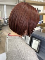 サロウィン 熊本上通り店(SALOWIN)&nbsp;熊本レッドブラウン+ミニボブ髪質改善