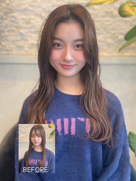 リビューティー アーク(RE:BEAUTY A) ロング/ブリーチ無/ベージュ/似合わせカット/20代/前髪無