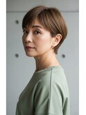 *ショートボブ/ショートヘア/脱白髪染め/白髪ぼかし/髪質改善