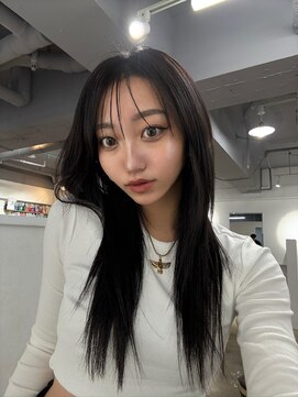 ミヨン 京都烏丸店(miyon) 【miyon】韓国レイヤーカット×暗髪カラー×髪質改善