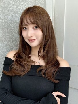 ルームバイシー 新宿(Loom. by Sea) ココアベージュ×レイヤー[小顔/黒髪/オリーブグレー]