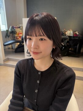 アム(amu) ボブレイヤー/ボブヘア/前髪カット/ラベンダーカラー