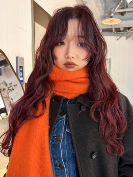 アルバム 池袋(ALBUM) 顔周りレイヤーロング韓国ヘアイメチェン_F21514