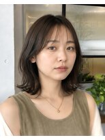 コラボエンリッチ(COLLABOENRICH)&nbsp;シースルーバング×外ハネミディ