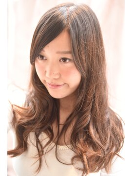 アンクルート(eNcroute) Aラインナチュラルブラウンエレガントカールロング