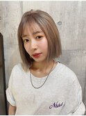 【coral】 切りっぱなし&ハイトーングレージュカラー
