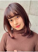 【デザインカラー】ワンカールで収まるミディ×インナーカラー