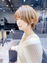 ファンナギンザ(FaNNa ginza)&nbsp;くびれヘア/シフォンベージュ/斜めバング/シースルーバング/前髪