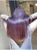 パープルヘア・ハイトーンロング