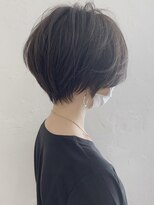 大人可愛い小顔ひし形クビレ丸みボブ20代30代40代大人ショート