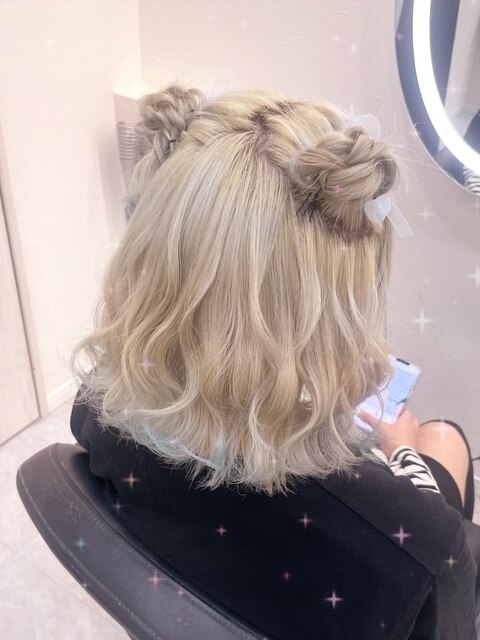 おだんごハーフツイン【クランソア】ヘアセット/ヘアメ/心斎橋