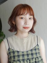 ルル 表参道(lulu.)&nbsp;暖色カラー/暖色/オレンジ/ピンク/ボブ/重めカット