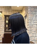 シャル 町田(shalu) 切りっぱなしボブ×オリーブグレージュ
