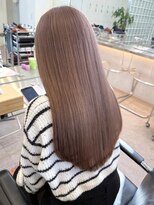 サンクプロジェクト(cinq PROJECT)&nbsp;ブリーチなしダブルカラーピンクベージュミディアムボブ20代ロブ