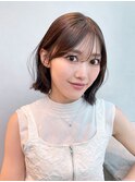 くびれミディショートくびれヘア顔周りレイヤー_F20459
