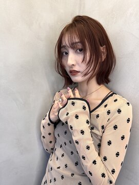 ロンドプロフィール 浦和(Lond profil) 顔まわりレイヤー外ハネ韓国風ヘア髪質改善浦和ボブ