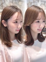 ミラリー トウキョウ(Mirareee Tokyo)&nbsp;20代30代40代◎前髪パーマ韓国風巻きくすみベージュお団子ヘア