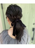 ポニーテール/お呼ばれヘア/ヘアセット