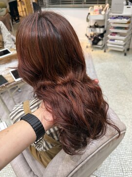 ロストシティ 横浜(LOST CITY) デジタルパーマ×赤系カラー