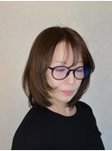 透明感ベージュ × ミィディアムレイヤー