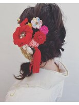 ポット バイ クレドガーデン 大宮東口店(pote by CRED GARDEN)&nbsp;サイドで見せる編み下ろし着物ヘア大宮