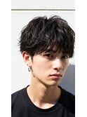 越谷/メンズ/リバースセンターパート×刈り上げニュアンスパーマ