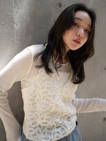 ルチア ヘア ステラ 京都店(Lucia hair stella)&nbsp;顔周りミディアムレイヤーカットハッシュカット韓国京都河原町