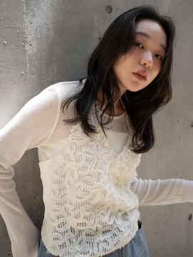 ルチア ヘア ステラ 京都店(Lucia hair stella) 顔周りミディアムレイヤーカットハッシュカット韓国京都河原町