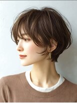 ハーツ(Heart's)&nbsp;白髪染め白髪ぼかしカラー似合わせショートボブ40代50代60代♪