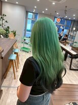ニュースエン(newseN:) グリーン×ブラック/エンドカラー/ケアブリーチ/髪質改善/新潟