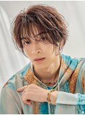 透明感ブラウンカラー×毛流れニュアンス韓国シースルーマッシュ