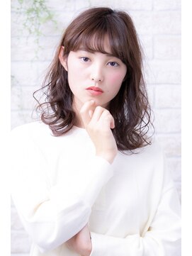 ヘアーアートシフォン 川口東口店(hair art chiffon) ダークアッシュ/大人ガーリー/ミディアムレイヤーカット