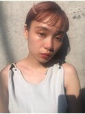 ピンクベージュショート
