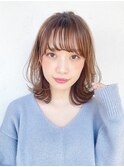 ミディアムレイヤー_ローライトスリークボブ厚めバング_7545