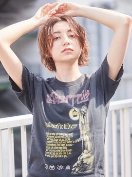 ヘアサロン ドットプラス 町田店(dot. plus) オレンジベージュ×セミウエットウェーブ町田　エアリーミディ