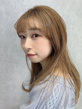 ローウェ 青山 表参道(Louwe) 大人可愛いフェザーバング☆ハイトーンカラー