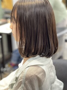 カーサ バイ ハミュウ たまプラーザ(CASA by Humium) 20代30代40代大人可愛い小顔レイヤーナチュラルボブベージュ