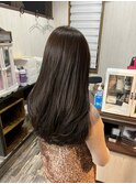 ツヤ髪黒髪暗髪透明感大人ノーブルロング柔らか質感