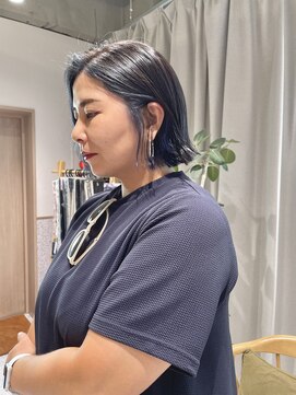 ゼストソエル(ZEST soell) フェイスフレーミング ブルー インナーカラー 立川 /e